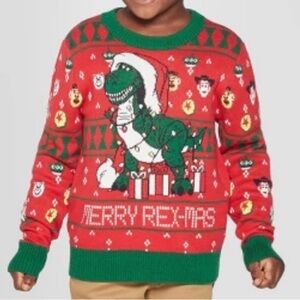 Toy Story Merry Rexmas kids ugly Christmas Sweater sz 4T